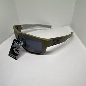 Locs Army Green Hardcore Shades Wraparound UV Protection Sunglasses NWT